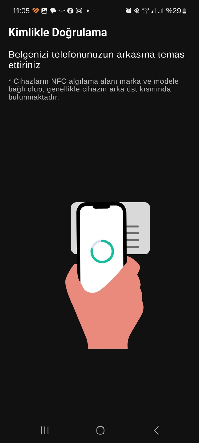 NFC ile kimlik doğrulama